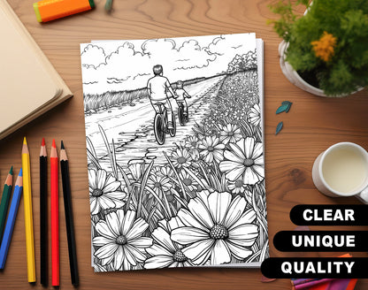 55 Dad's Love Coloring Pages - Father's Day Coloring Pages - Instant Download - Printable PDF – preview 3