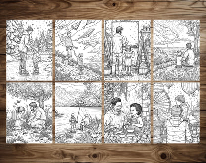 55 Dad's Love Coloring Pages - Father's Day Coloring Pages - Instant Download - Printable PDF – preview 4