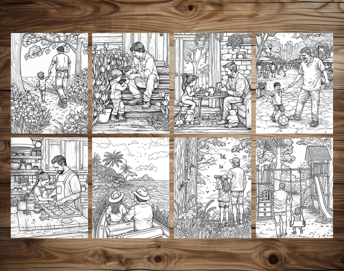 55 Dad's Love Coloring Pages - Father's Day Coloring Pages - Instant Download - Printable PDF – preview 5