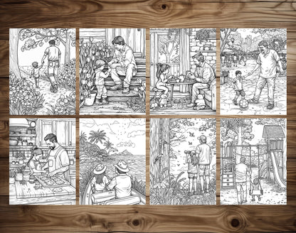 55 Dad's Love Coloring Pages - Father's Day Coloring Pages - Instant Download - Printable PDF – preview 5