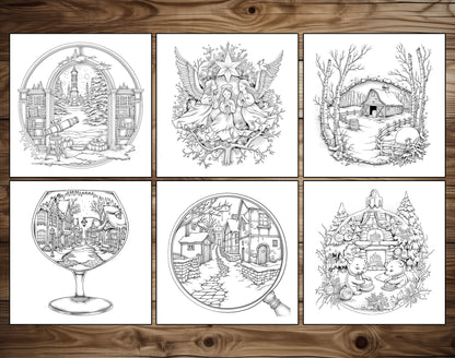 55 Little Christmas Wonders Cozy Coloring Pages – preview 2