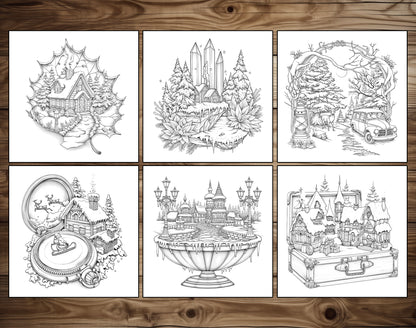 55 Little Christmas Wonders Cozy Coloring Pages – preview 3