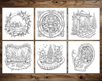 55 Little Christmas Wonders Cozy Coloring Pages – preview 4