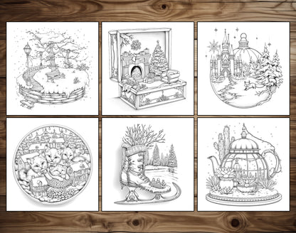 55 Little Christmas Wonders Cozy Coloring Pages – preview 6
