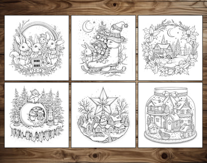 55 Little Christmas Wonders Cozy Coloring Pages – preview 7