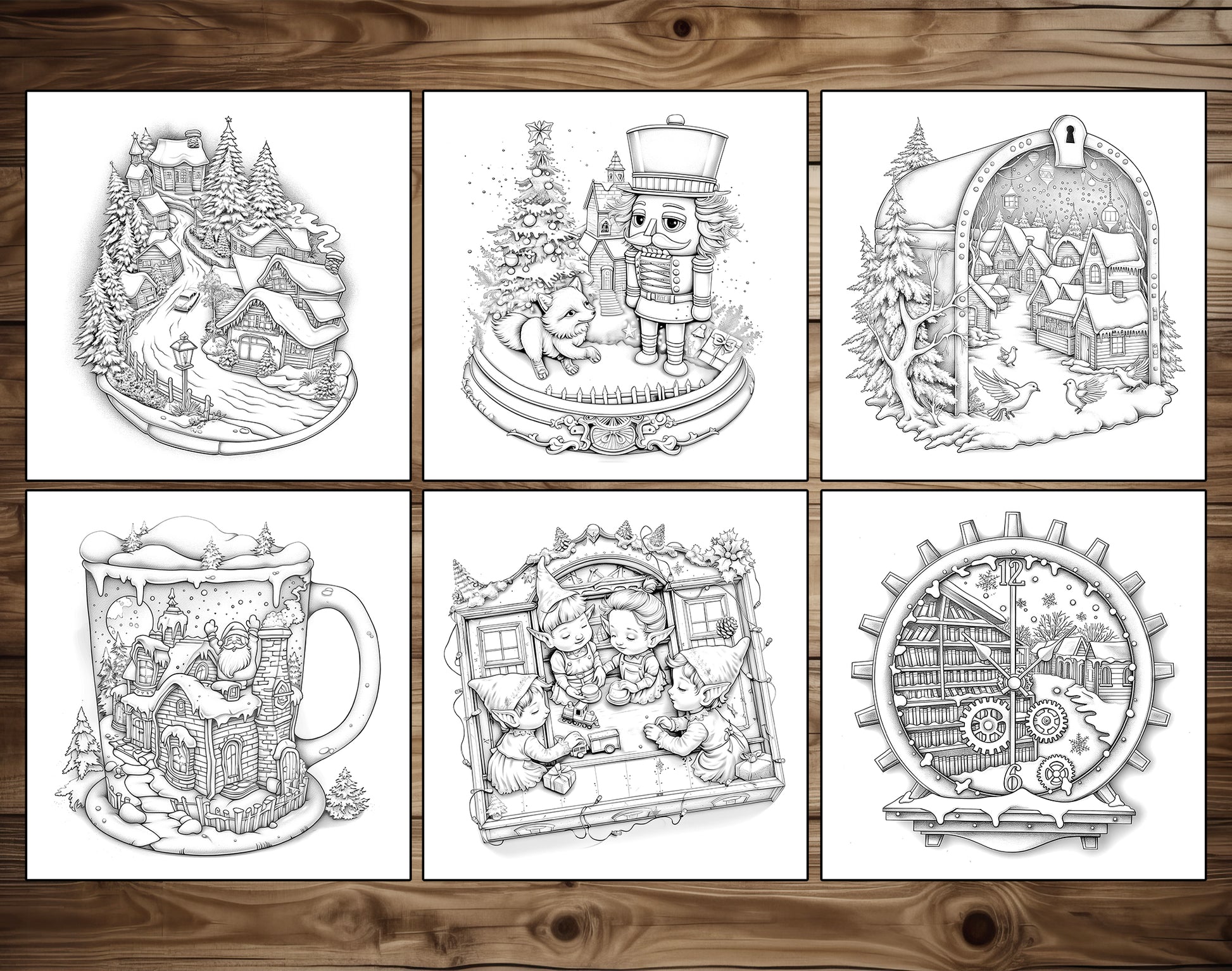55 Little Christmas Wonders Cozy Coloring Pages – preview 8