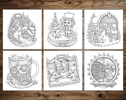 55 Little Christmas Wonders Cozy Coloring Pages – preview 8