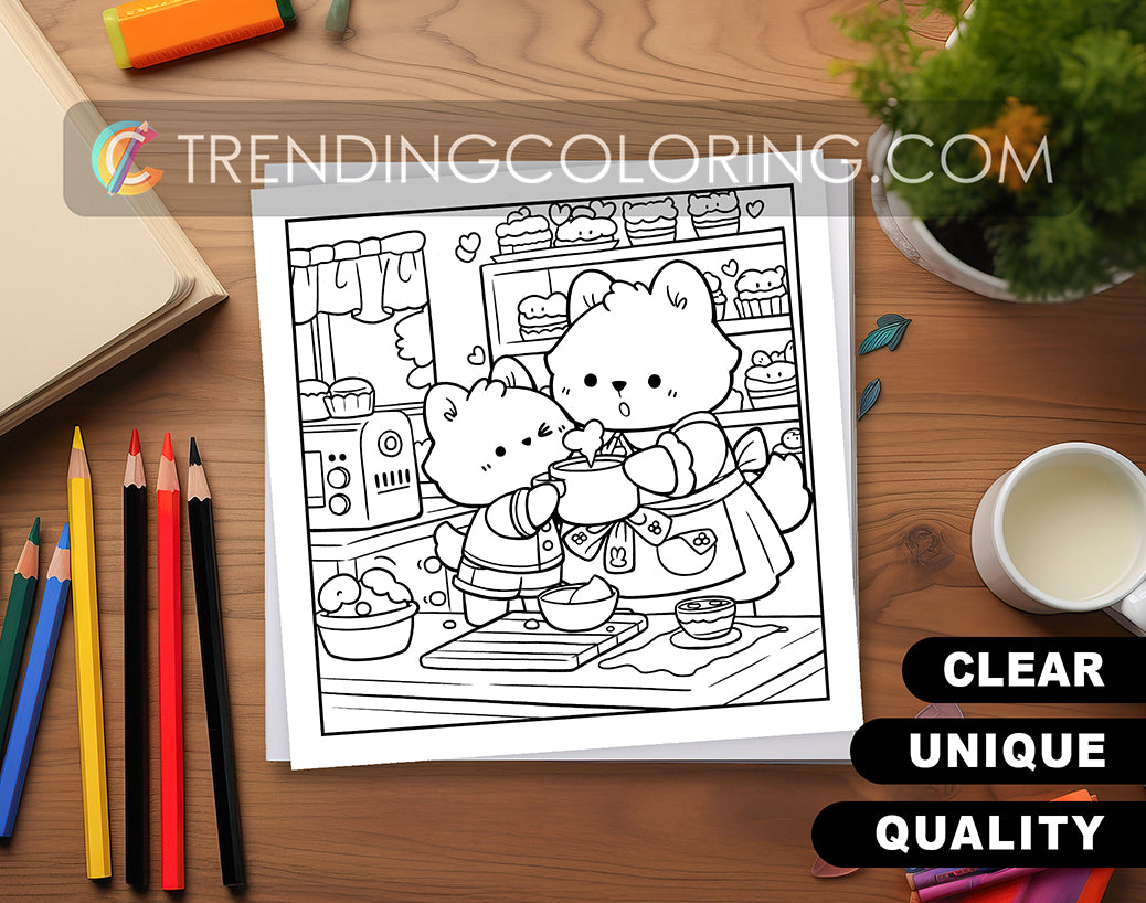 55 Mom Moments Cute and Simple Coloring Pages for Adults | Printable PDF | Instant Download – preview 2