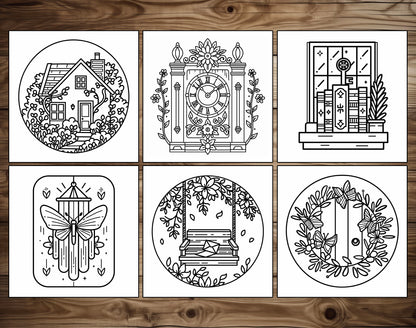 55 Spring Secret Bold & Easy Coloring Pages - PDF Download – preview 5