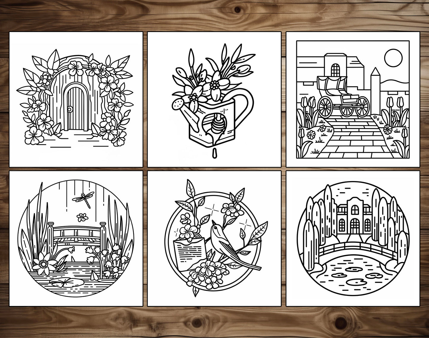 55 Spring Secret Bold & Easy Coloring Pages - PDF Download – preview 6