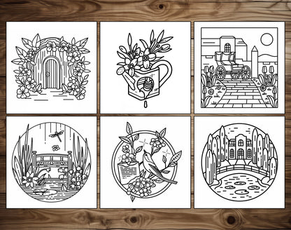 55 Spring Secret Bold & Easy Coloring Pages - PDF Download – preview 6