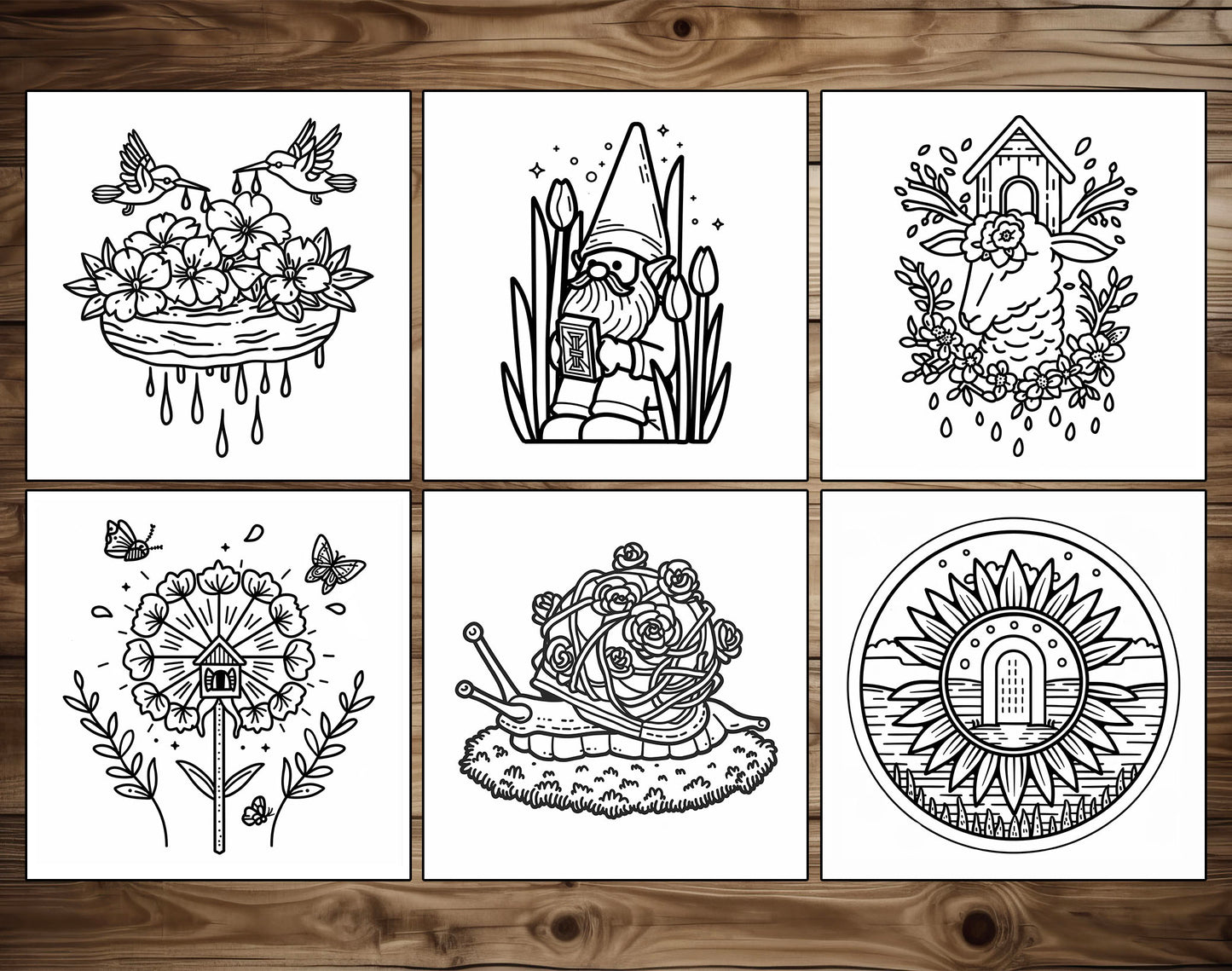 55 Spring Secret Bold & Easy Coloring Pages - PDF Download – preview 7