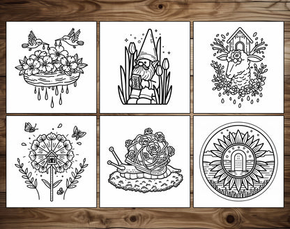 55 Spring Secret Bold & Easy Coloring Pages - PDF Download – preview 7