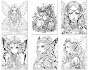 60 Fairy Queen Coloring Pages - Instant Download - Printable – Trending ...