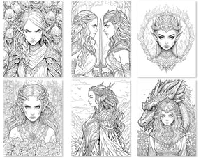 60 Fairy Queen Coloring Pages - Instant Download - Printable – Trending ...