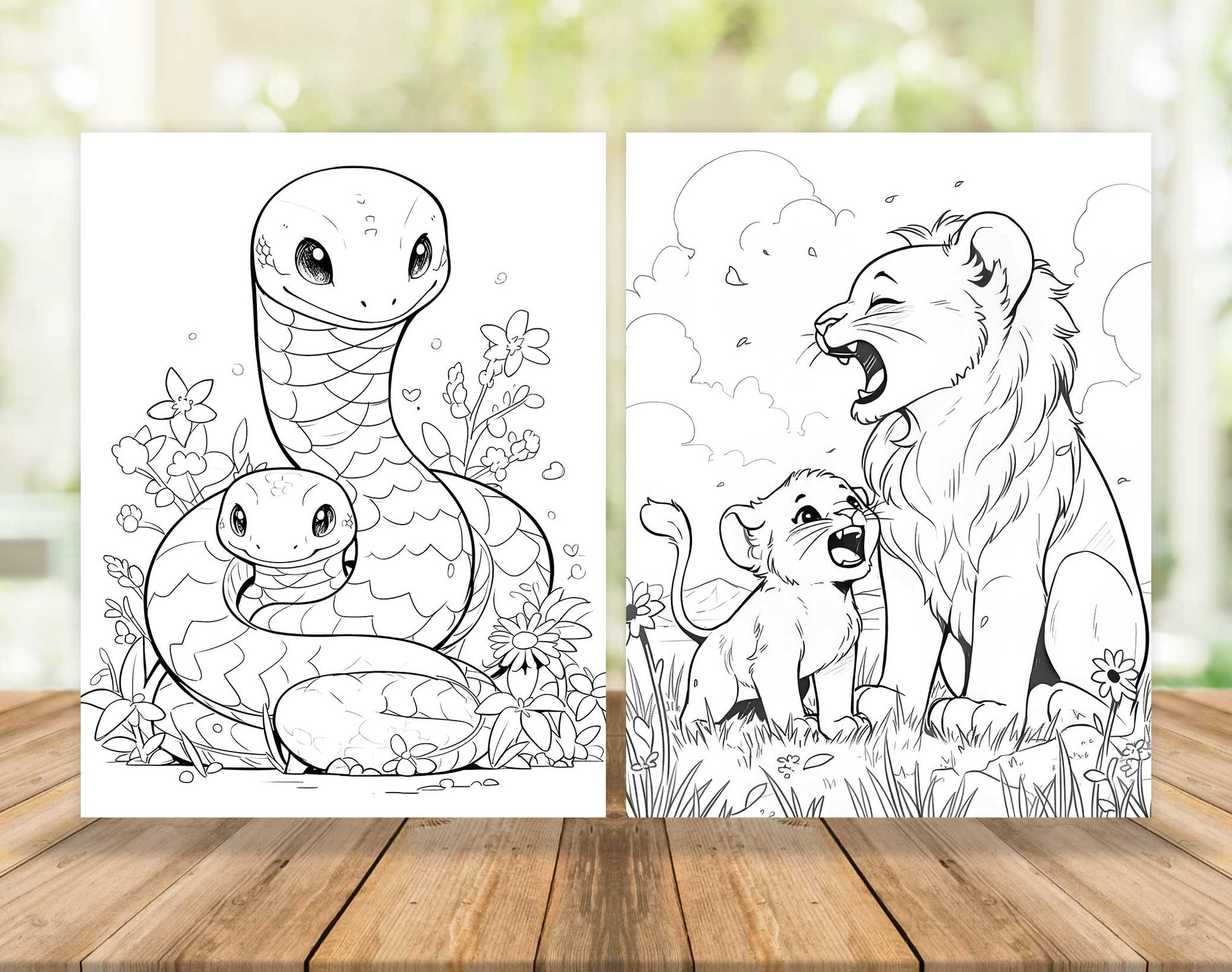 60 Adorable Families Coloring Pages - Instant Download - Printable PDF – preview 4
