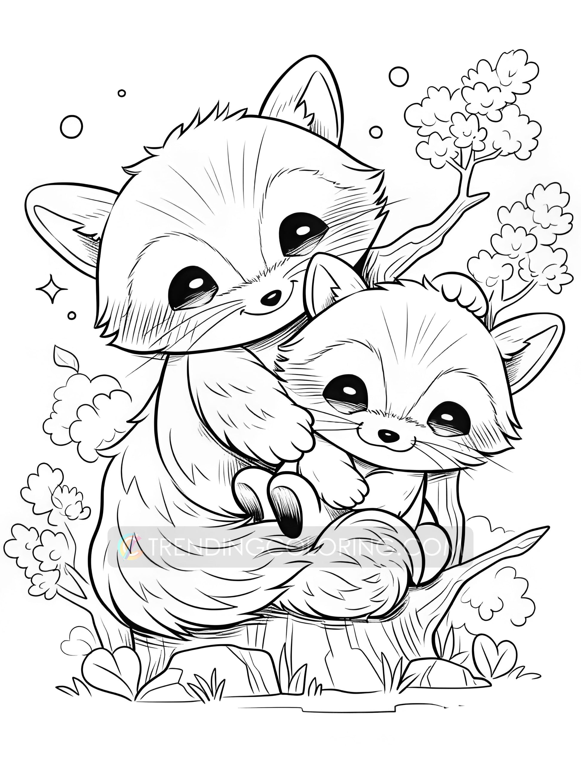 60 Adorable Families Coloring Pages - Instant Download - Printable PDF – preview 5