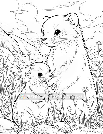 60 Adorable Families Coloring Pages - Instant Download - Printable PDF – preview 7