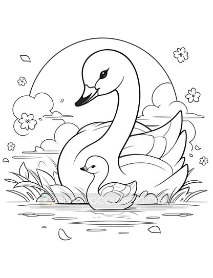60 Adorable Families Coloring Pages - Instant Download - Printable PDF – preview 8