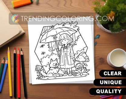 60 Gothic Girl Moments Cute & Spooky Coloring Pages - PDF Download – preview 2