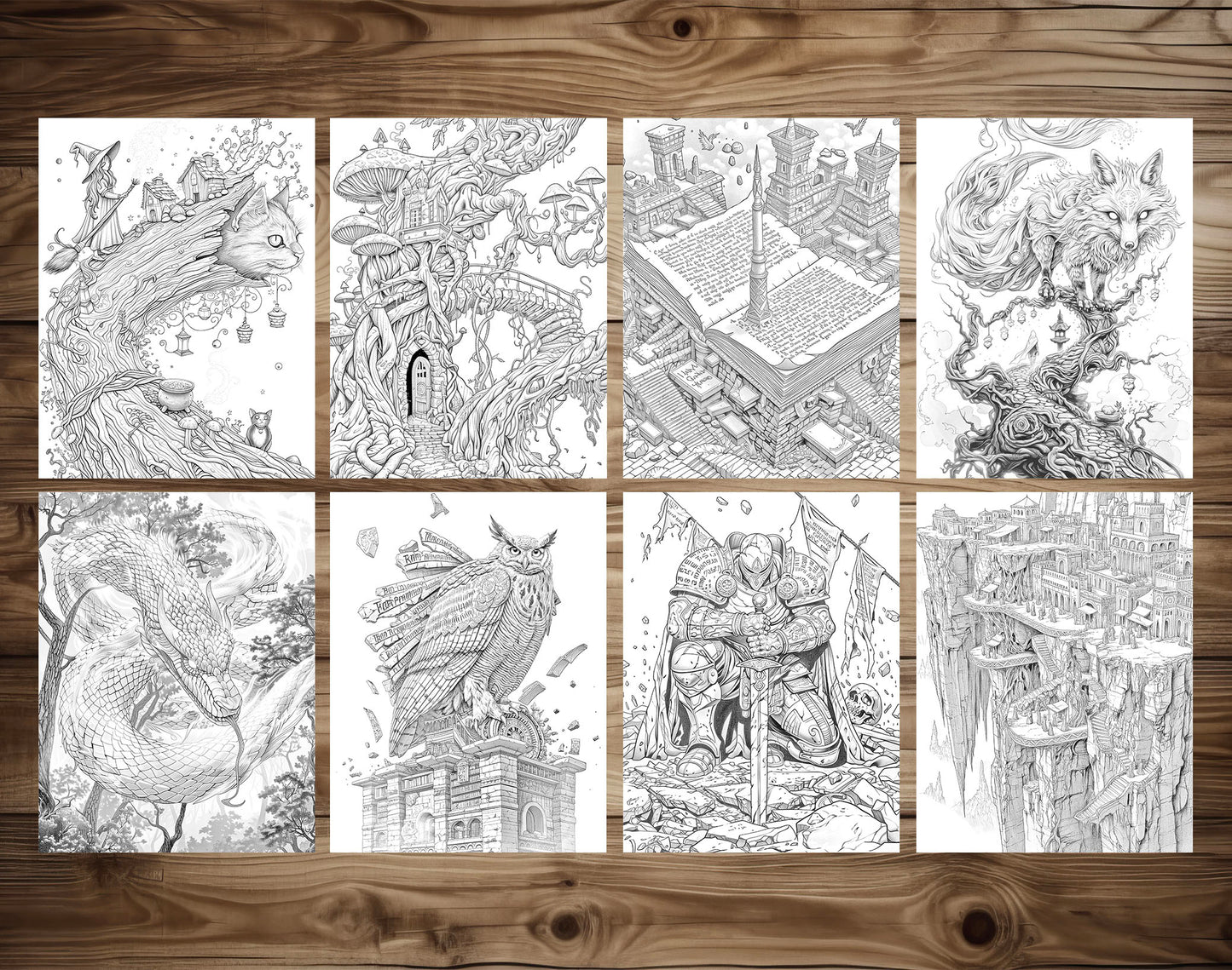 60 Infinite Fantasy Coloring Pages - PDF Download – preview 4