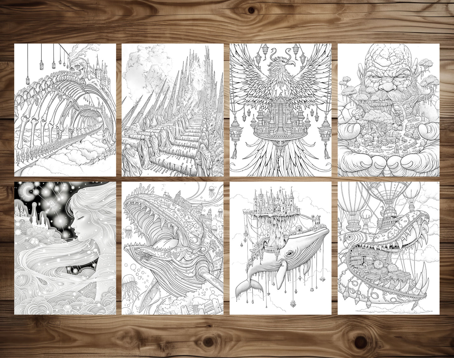 60 Infinite Fantasy Coloring Pages - PDF Download – preview 5