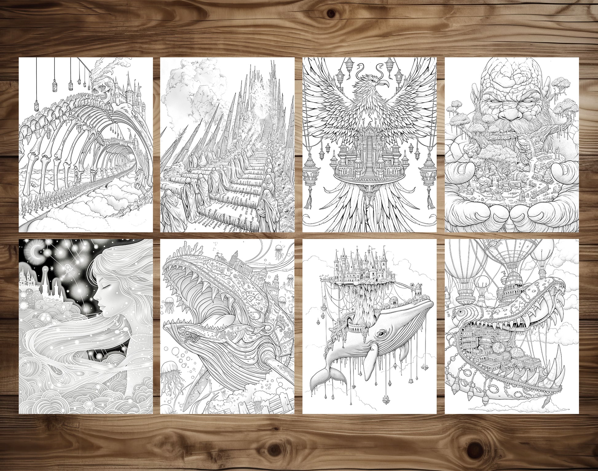 60 Infinite Fantasy Coloring Pages - PDF Download – preview 5