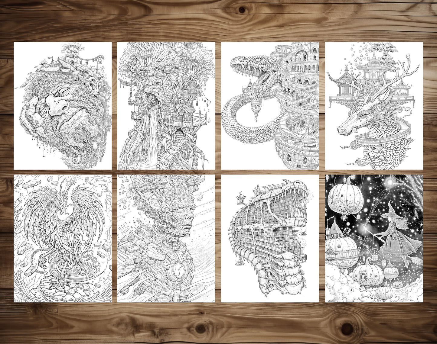 60 Infinite Fantasy Coloring Pages - PDF Download – preview 6