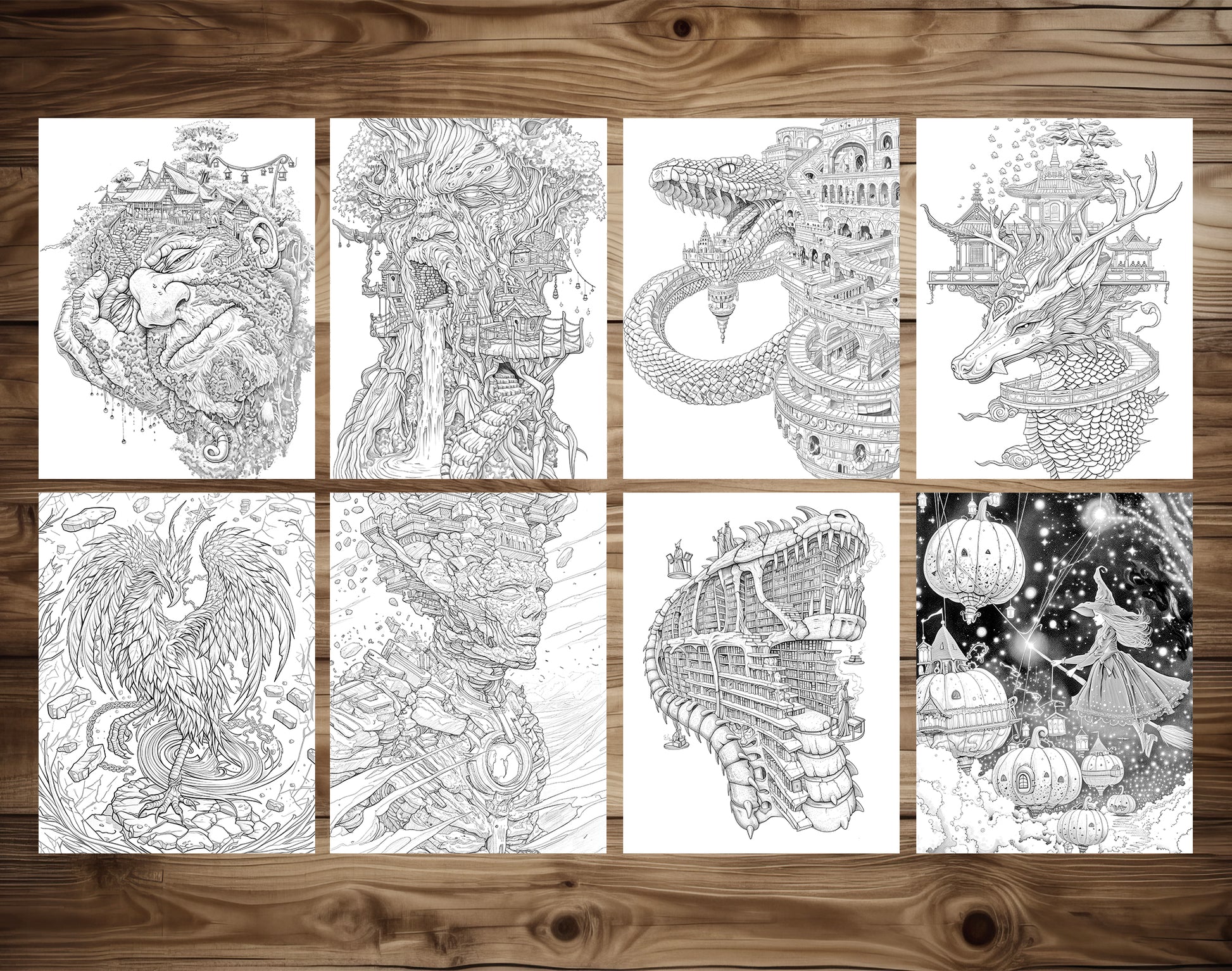 60 Infinite Fantasy Coloring Pages - PDF Download – preview 6