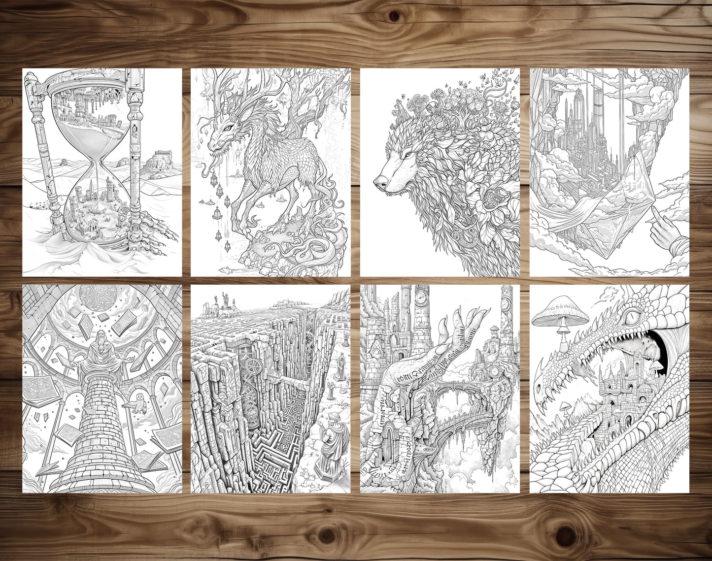 60 Infinite Fantasy Coloring Pages - PDF Download – preview 7