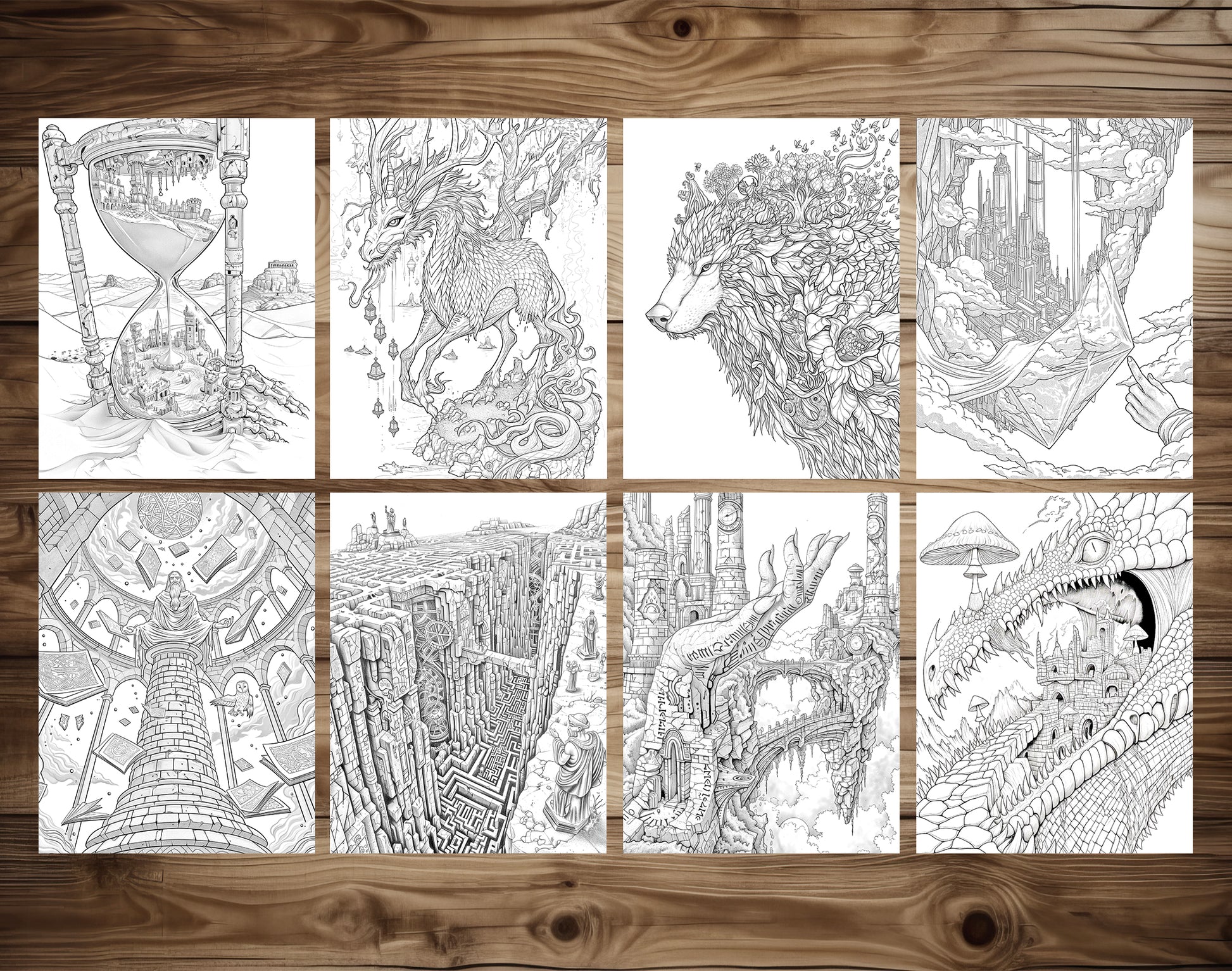 60 Infinite Fantasy Coloring Pages - PDF Download – preview 7