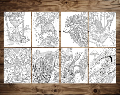 60 Infinite Fantasy Coloring Pages - PDF Download – preview 7