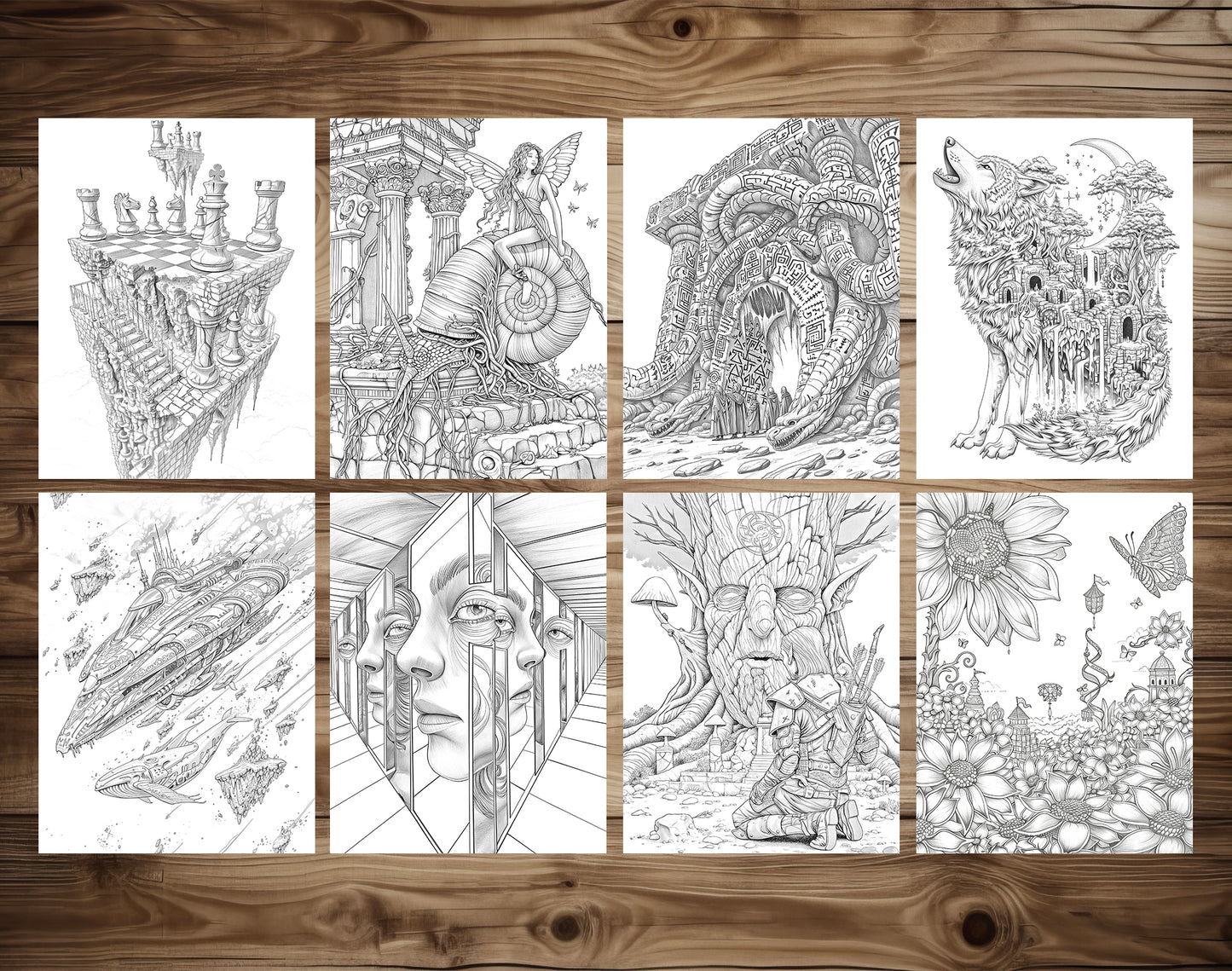 60 Infinite Fantasy Coloring Pages - PDF Download – preview 8