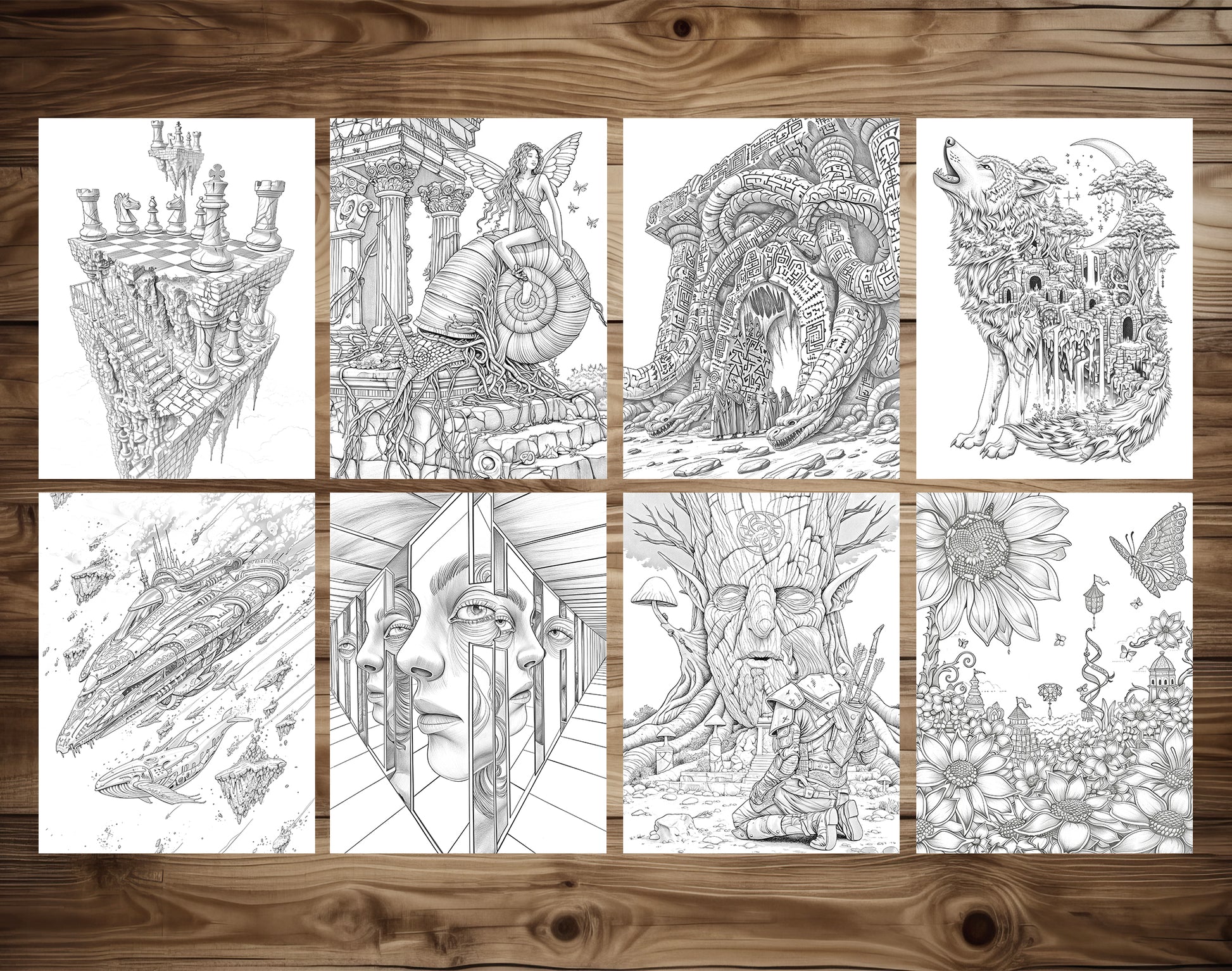 60 Infinite Fantasy Coloring Pages - PDF Download – preview 8