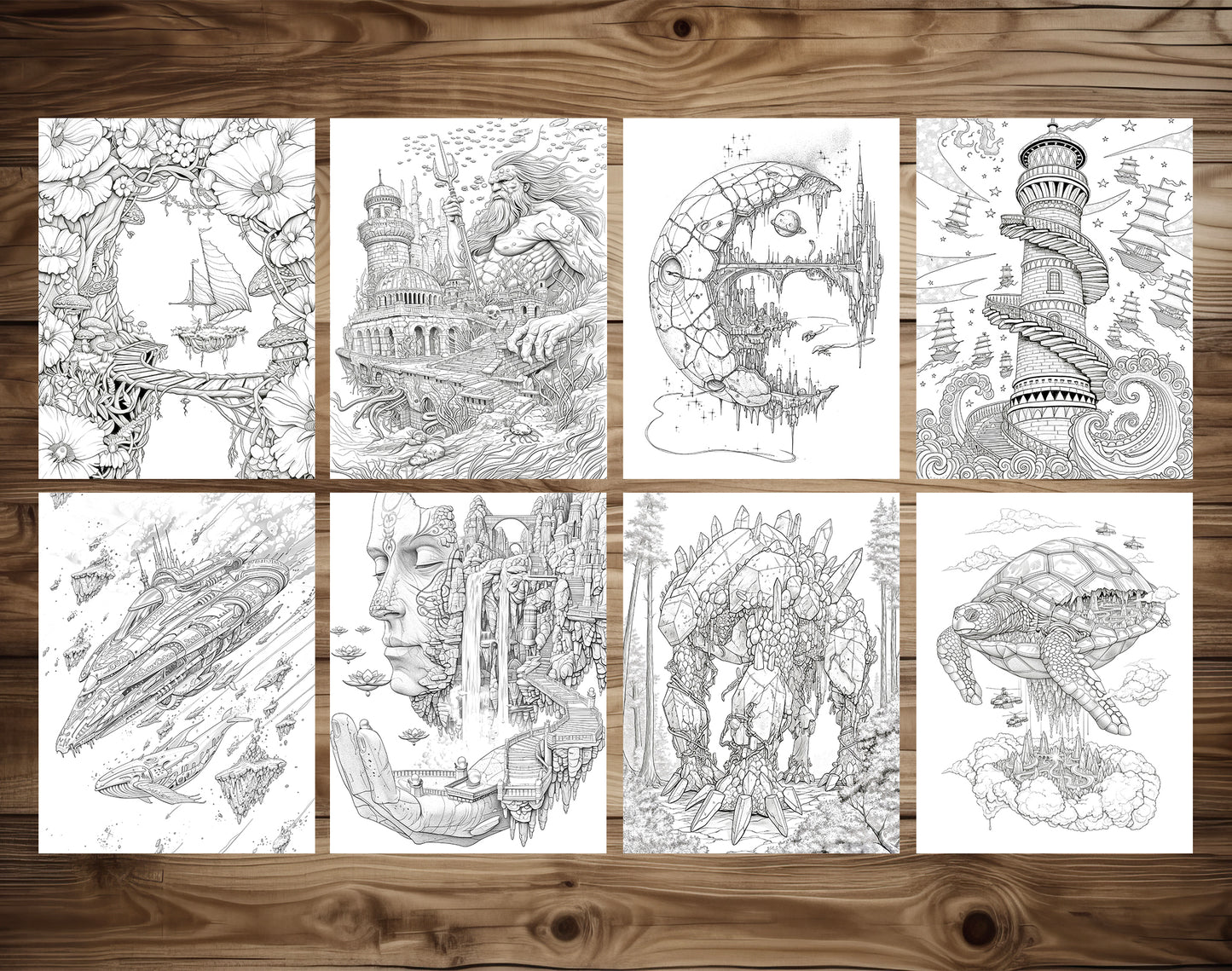 60 Infinite Fantasy Coloring Pages - PDF Download – preview 9