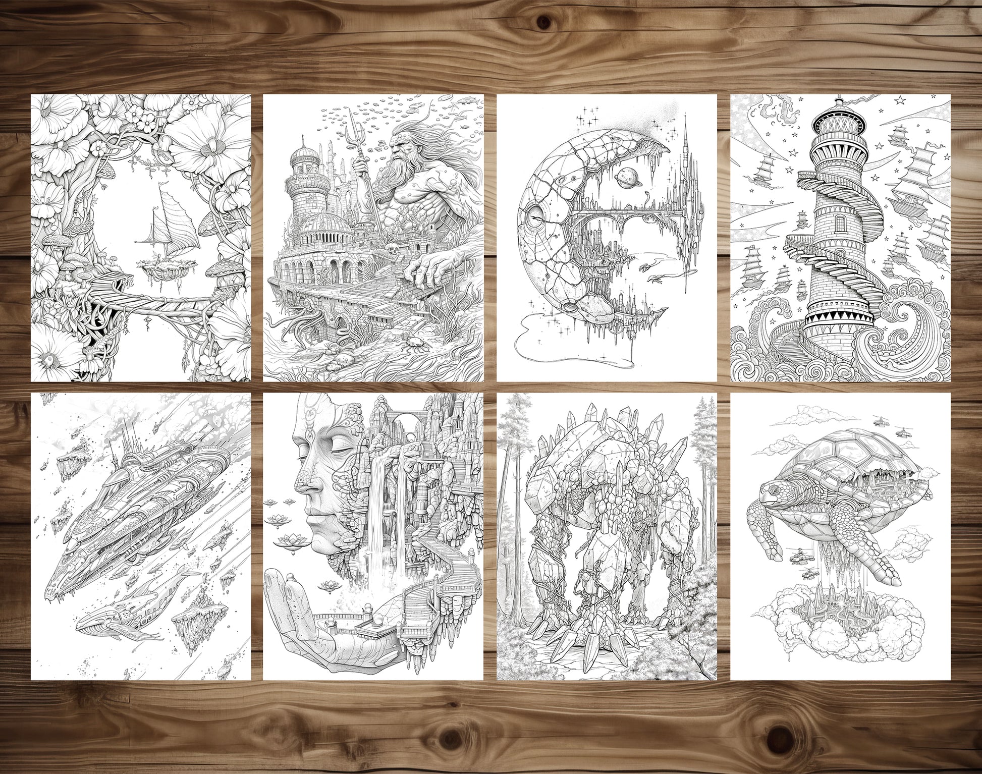60 Infinite Fantasy Coloring Pages - PDF Download – preview 9