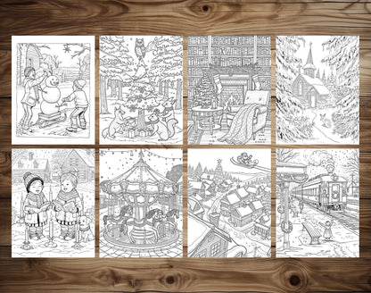 60 Old Fashioned Christmas Coloring Pages – preview 4