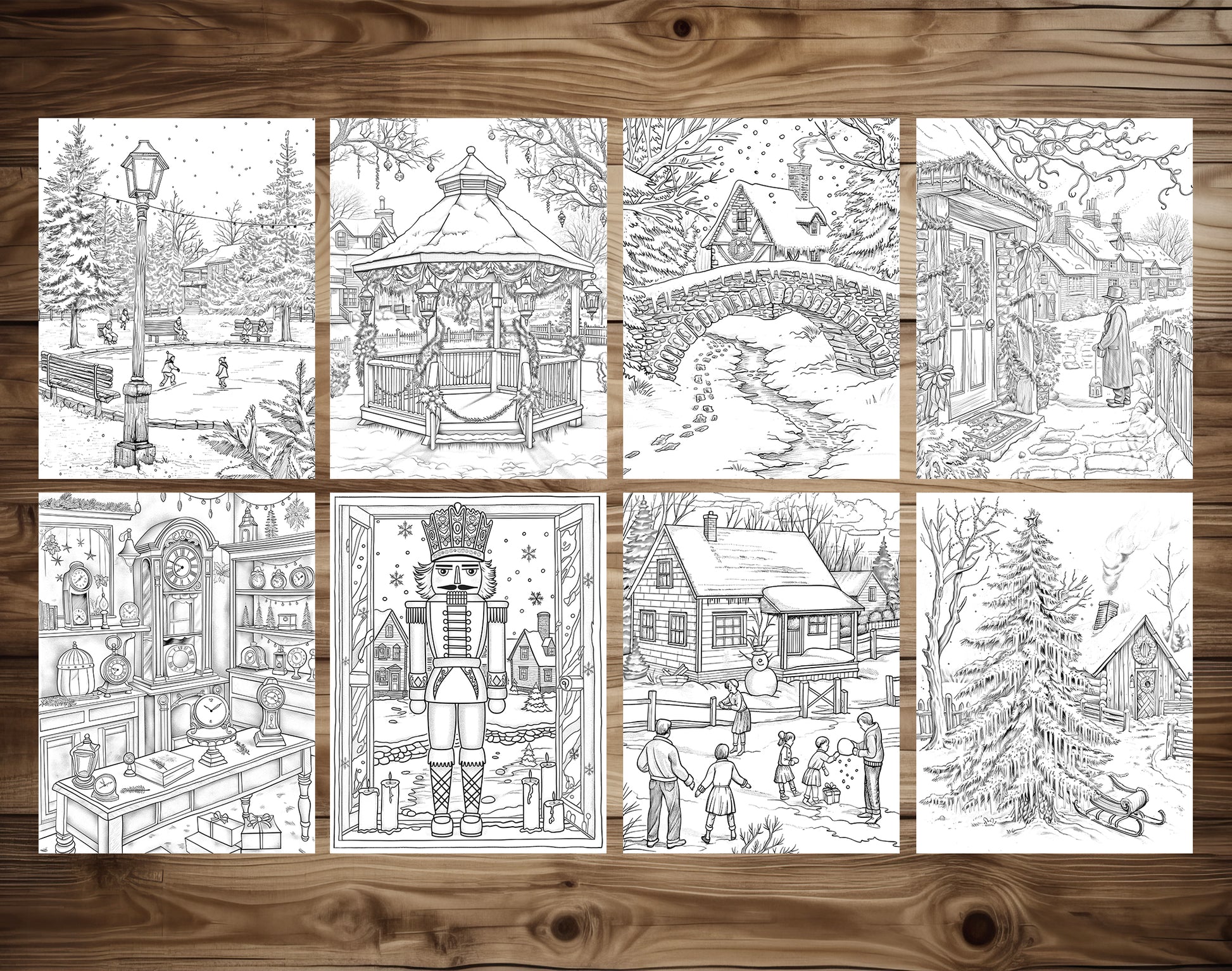 60 Old Fashioned Christmas Coloring Pages – preview 5