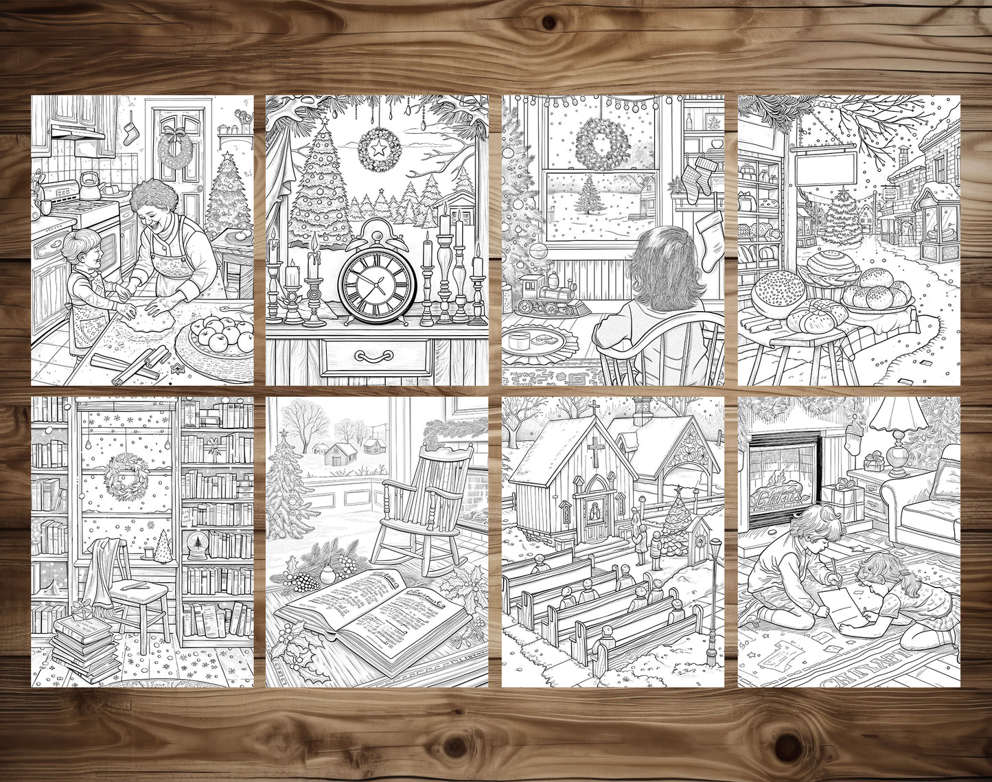 60 Old Fashioned Christmas Coloring Pages – preview 6