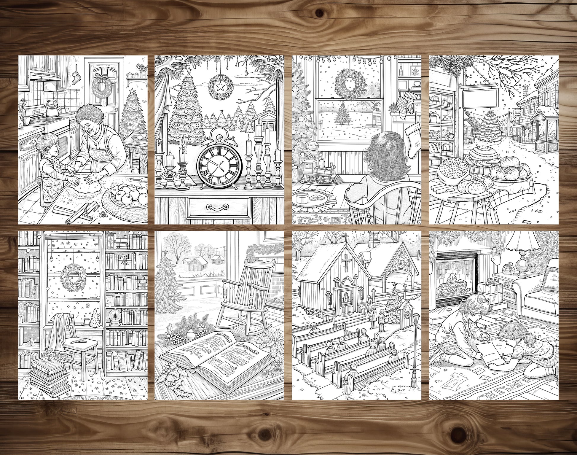 60 Old Fashioned Christmas Coloring Pages – preview 6