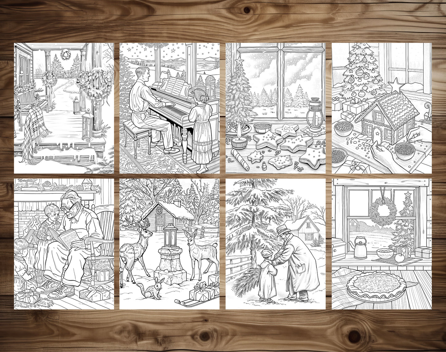 60 Old Fashioned Christmas Coloring Pages – preview 7