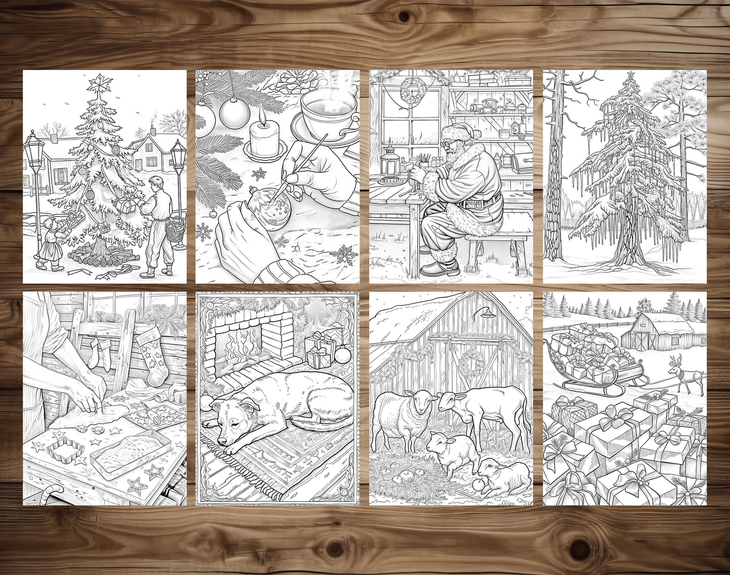 60 Old Fashioned Christmas Coloring Pages – preview 8