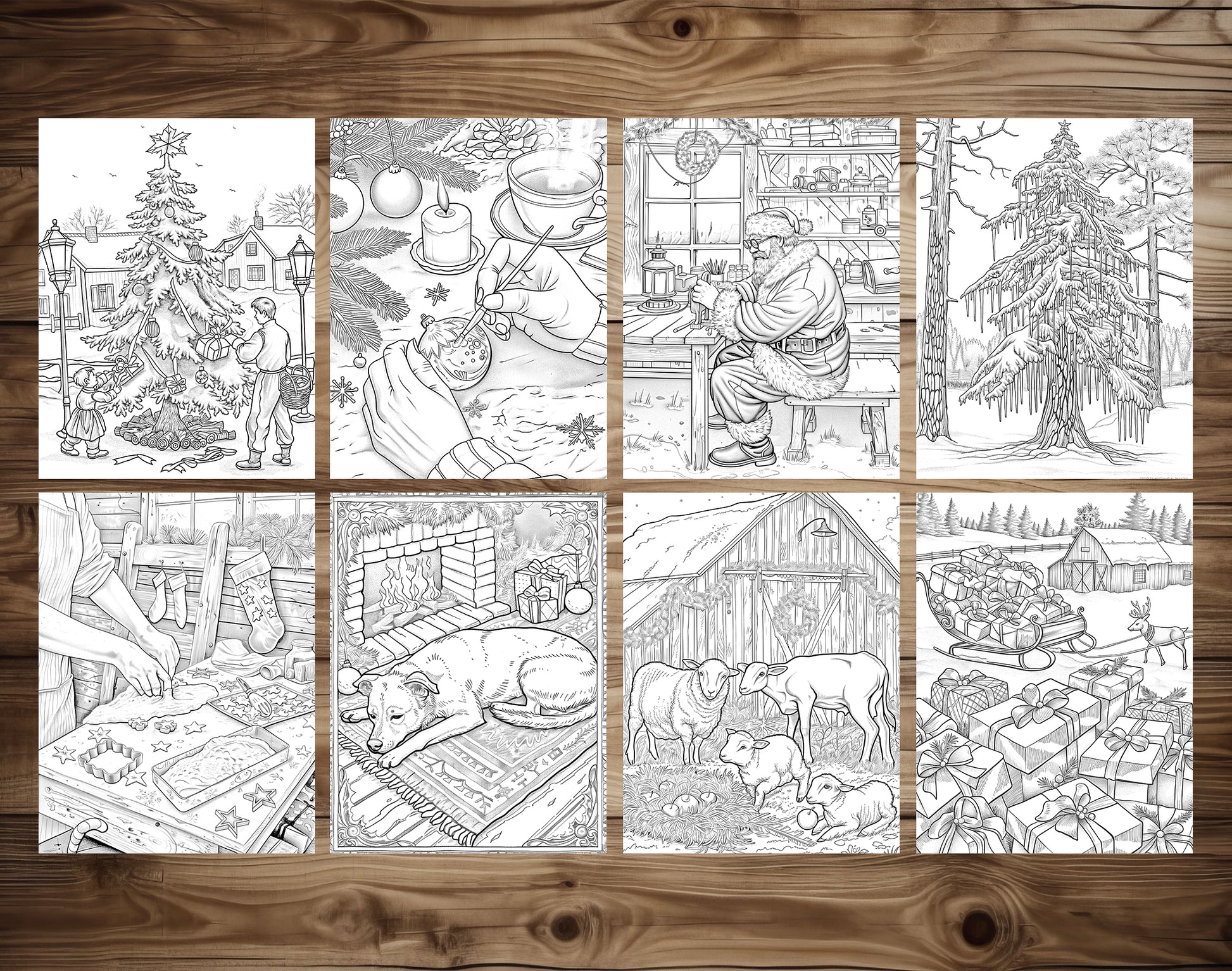 60 Old Fashioned Christmas Coloring Pages – preview 8