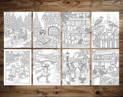 60 Old Fashioned Christmas Coloring Pages – preview 9
