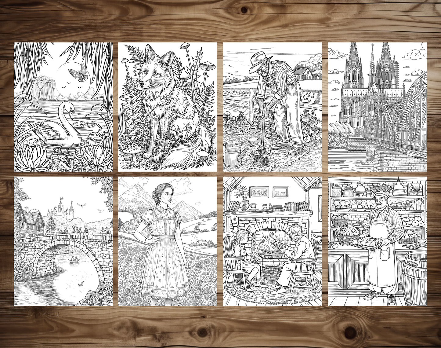 60 Peaceful Moments Coloring Pages for Experienced Adults and Seniors - PDF Download – preview 4
