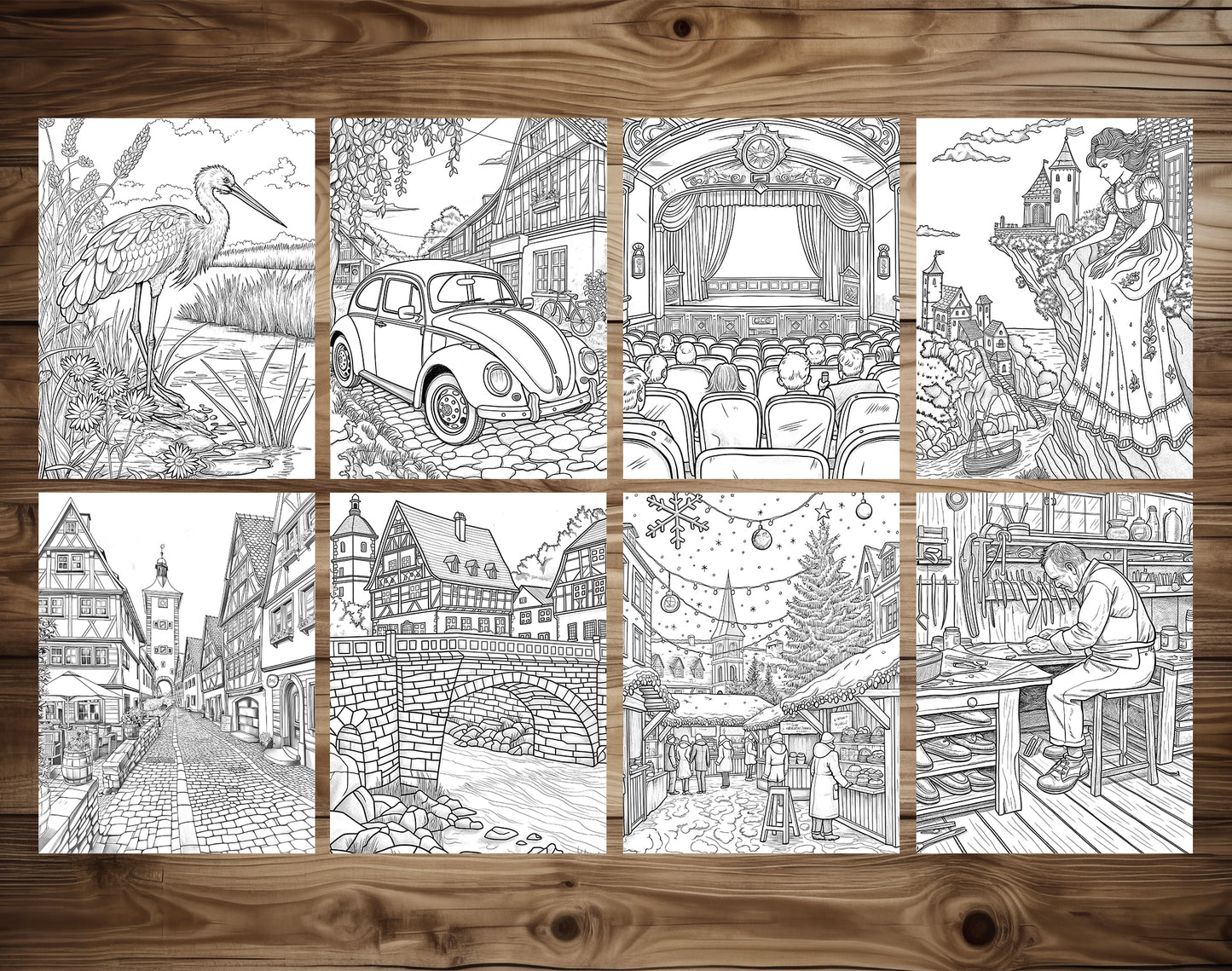 60 Peaceful Moments Coloring Pages for Experienced Adults and Seniors - PDF Download – preview 5