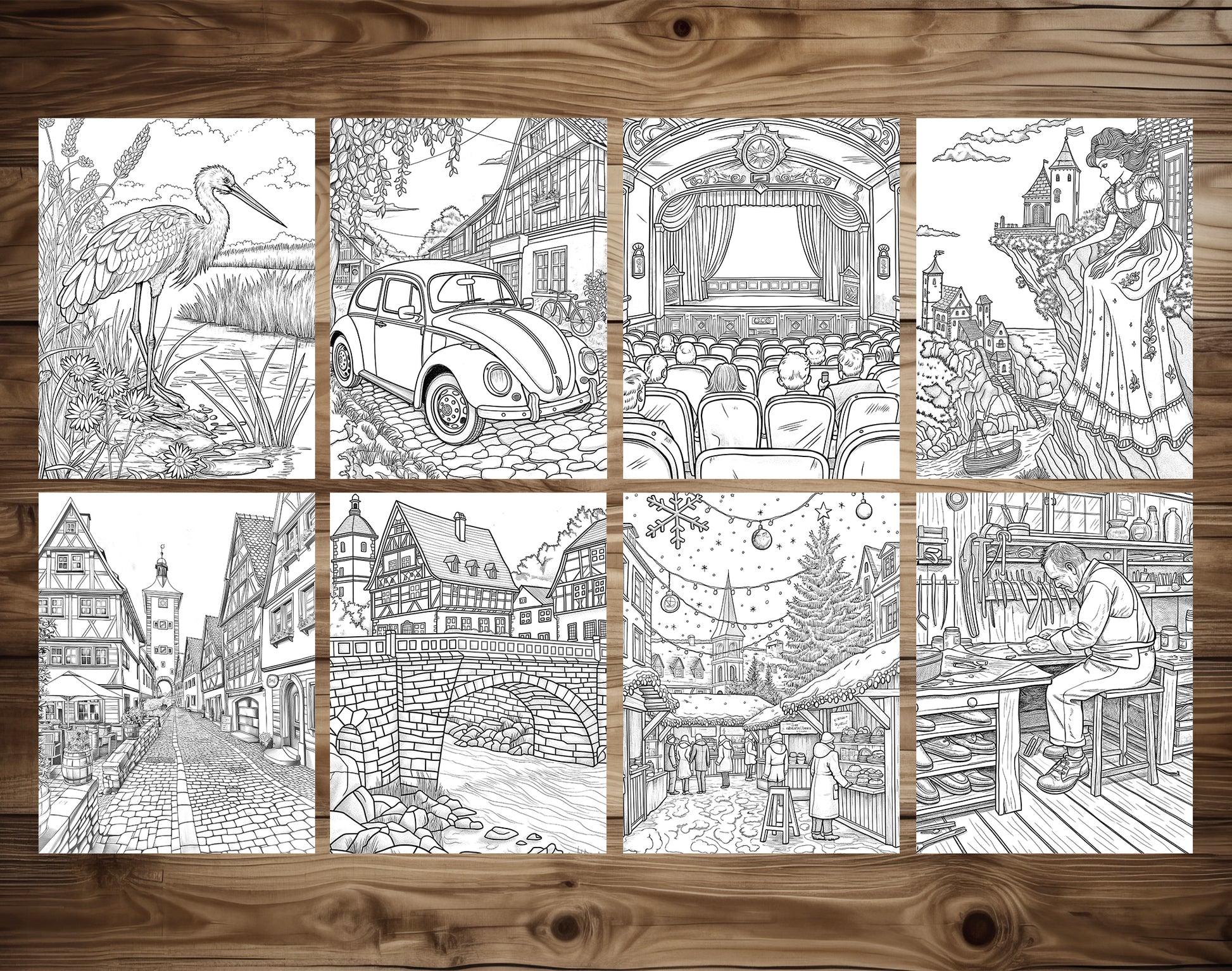 60 Peaceful Moments Coloring Pages for Experienced Adults and Seniors - PDF Download – preview 5