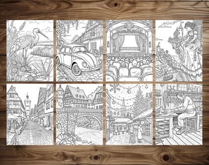 60 Peaceful Moments Coloring Pages for Experienced Adults and Seniors - PDF Download – preview 5