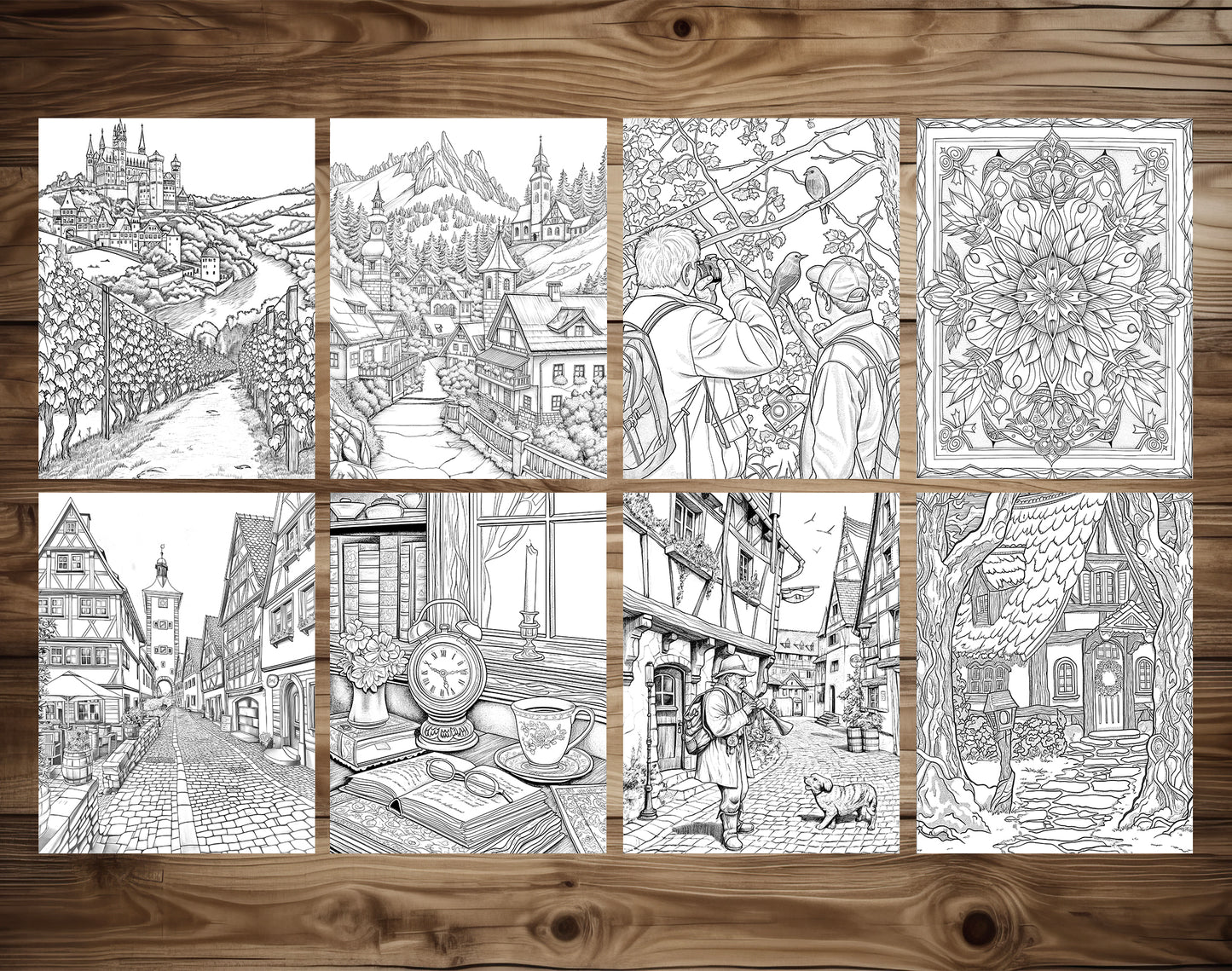 60 Peaceful Moments Coloring Pages for Experienced Adults and Seniors - PDF Download – preview 6