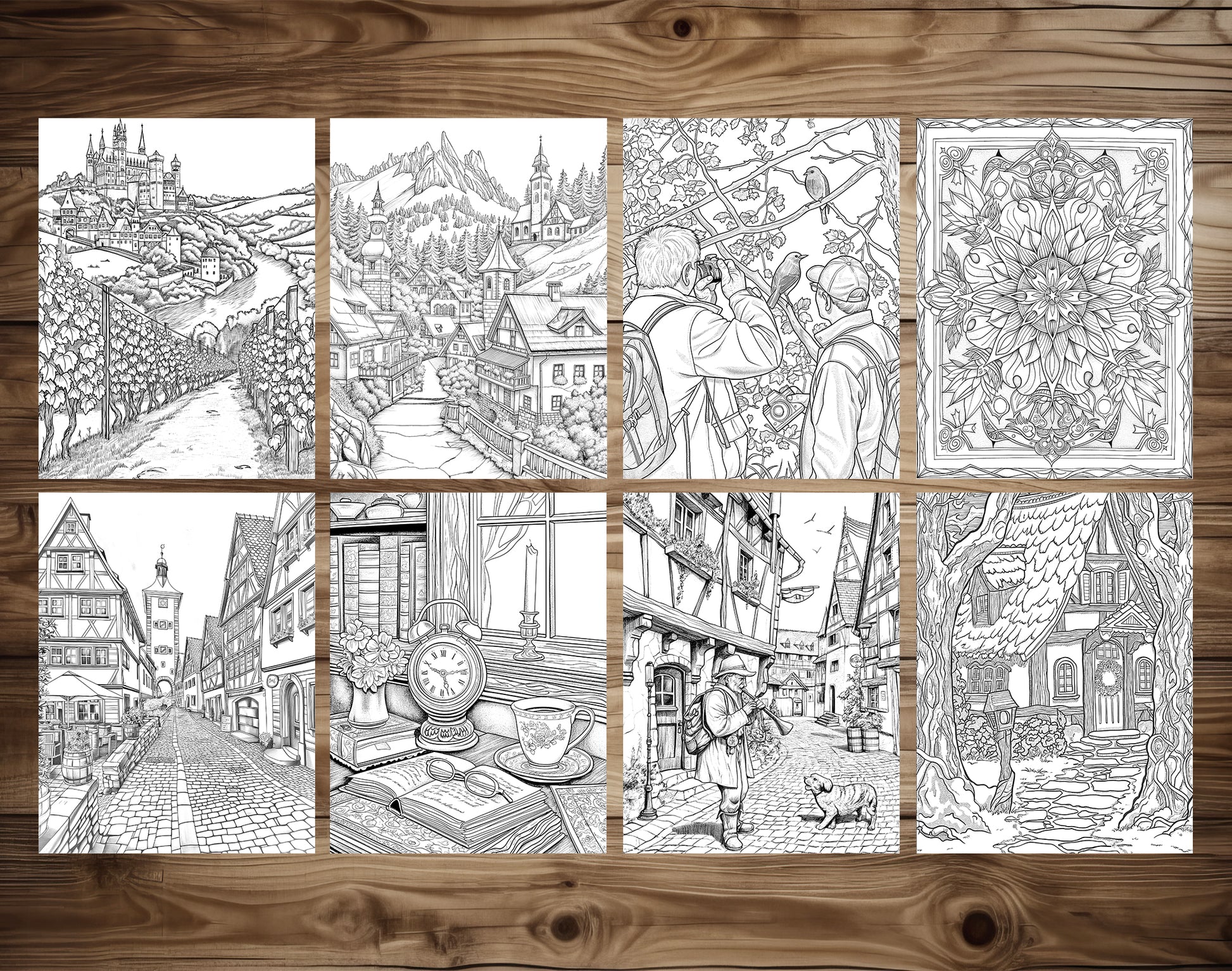 60 Peaceful Moments Coloring Pages for Experienced Adults and Seniors - PDF Download – preview 6